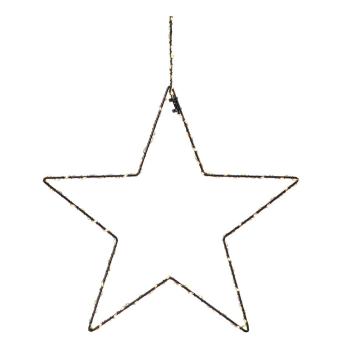 Czarna świąteczna wisząca dekoracja świetlna Markslöjd Alpha Star, wys. 45 cm