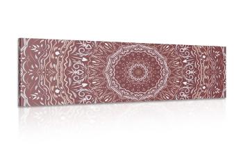 Obraz Mandala w stylu vintage w odcieniach różu - 150x50