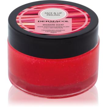 Dermacol Face & Lip Peeling Rhubarb peeling cukrowy do ust i policzków 50 ml