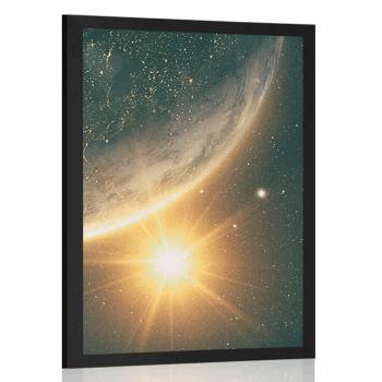 Plakat widok z kosmosu - 30x45 silver