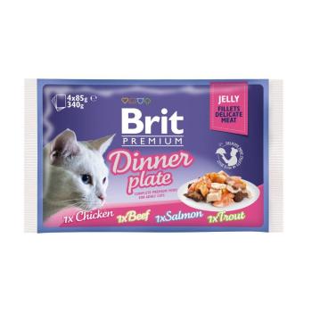 BRIT Premium Fillet dinner plate mix smaków w galaretce dla kotów 52 x 85 g