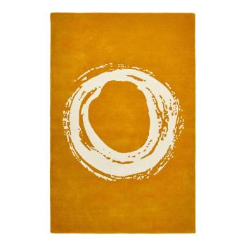 Żółty wełniany dywan Think Rugs Elements Circle, 120x170 cm