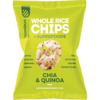 Bombus Whole Rice Chips chipsy ryżowe Chia & Quinoa 60 g