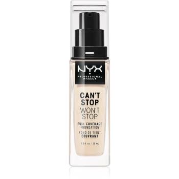 NYX Professional Makeup Can't Stop Won't Stop Full Coverage Foundation podkład mocno kryjący odcień 01 Pale 30 ml