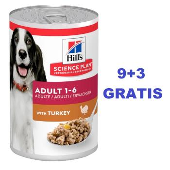HILL'S Science Plan Canine Adult Turkey 370 g dla dorosłych psów z indykiem 9+3 GRATIS