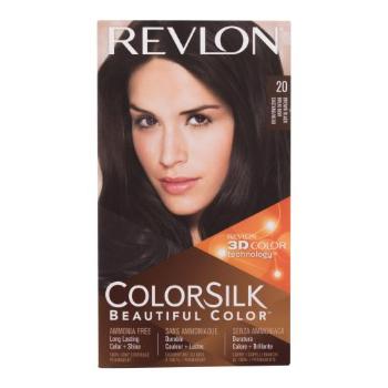 Revlon Colorsilk Beautiful Color farba do włosów Farba do włosów 59,1 ml + utleniacz 59,1 ml + odżywka 11,8 ml + rękawiczki dla kobiet 20 Brown Black