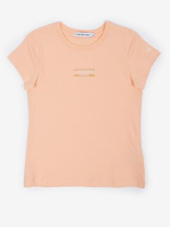 Calvin Klein Jeans Koszulka dziecięce Pomarańczowy