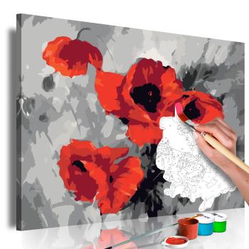 Obraz malowanie po numerach wiązanka maków - Bouquet of Poppies - 60x40