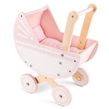 New Class ic Toys Wózek dla lalek różowy z zestawem do spania