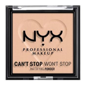 NYX Professional Makeup Can't Stop Won't Stop Mattifying Powder 6 g puder dla kobiet 03 Light Medium