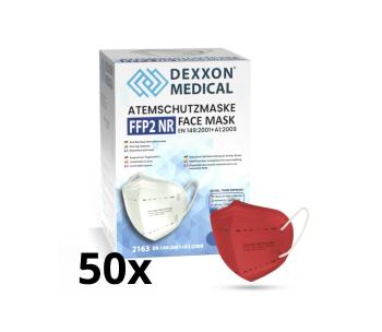 DEXXON MEDICAL Respirator FFP2 NR czerwony 50 szt.