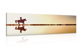 Obraz jeździec na koniu - 150x50