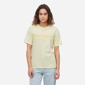 Koszulka damska Carhartt WIP S/S Script T-shirt I029076 SOFT YELLOW/POPSICLE