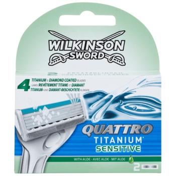 Wilkinson Sword Quattro Titanium Sensitive zapasowe ostrza 2 szt.