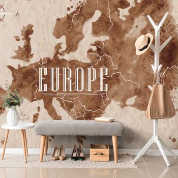 Tapeta retro mapa Europy - 375x250