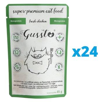 GUSSTO Cat Fresh Chicken mokra karma dla kotów świeży kurczak 24x85 g