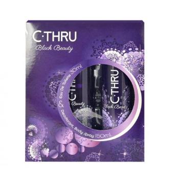 C-THRU Black Beauty zestaw 30ml Edt + 150ml Deodorant dla kobiet Uszkodzone pudełko
