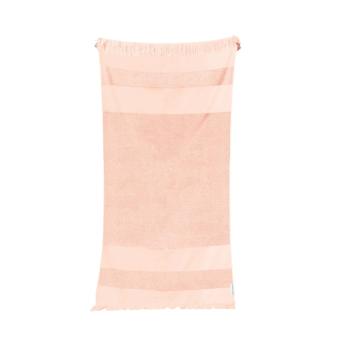 Różowy bawełniany ręcznik plażowy Sunnylife Summer Stripe, 175x90 cm