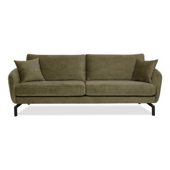 Zielona sofa z aksamitnym obiciem Scandic Magic, szer. 230 cm