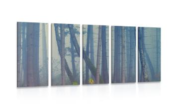 5-częściowy obraz tajemniczy las - 200x100