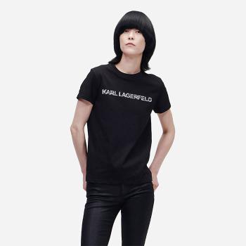 Koszulka damska Karl Lagerfeld Elongated Zebra Logo T-Shirt 221W1725 999