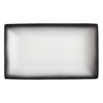 Biało-czarny ceramiczny talerz Maxwell & Williams Caviar, 27,5x16 cm