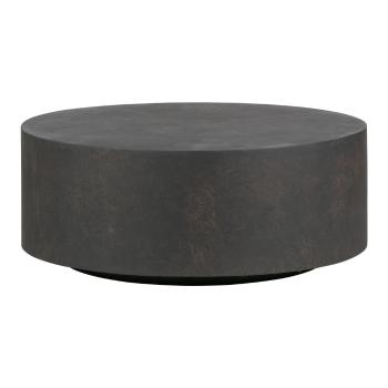 Ciemnobrązowy stolik z gliny włóknistej WOOOD Dean, Ø 80 cm