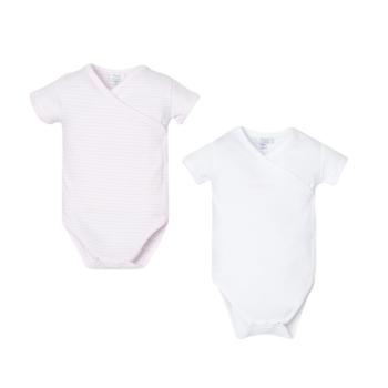 OVS Wrap-around bodysuit short sleeve 2-pack Heaven ly Pink