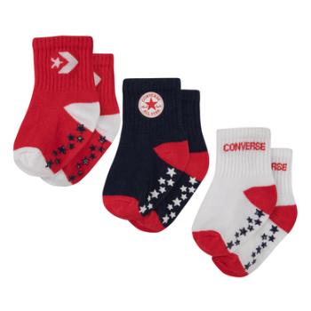 Converse 3-pak Stopper Socks czerwony/niebieski/biały