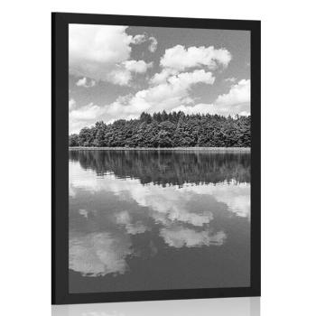 Plakat natura latem w czerni i bieli - 30x45 silver
