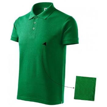 Elegancka męska koszulka polo, zielona trawa, 3XL