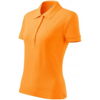 Damska prosta koszulka polo, mandarynka, XL