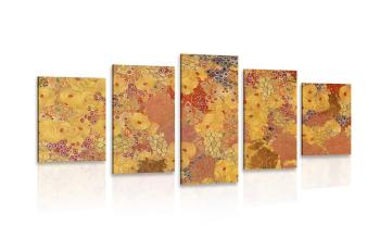 5-częściowy obraz abstrakcja w stylu G. Klimta - 200x100