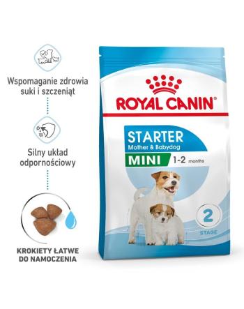 ROYAL CANIN Mini Starter Mother&amp; Babydog 4 kg karma sucha dla suk w ciąży i okresie laktacji oraz szczeniąt, od 4 do 8 tygodnia, ras małych
