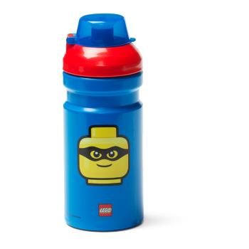 Niebieska butelka na wodę z czerwoną zakrętką LEGO® Iconic, 390 ml