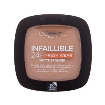 L'Oréal Paris Infaillible 24H Fresh Wear Matte Bronzer 9 g bronzer dla kobiet 300 Light Medium