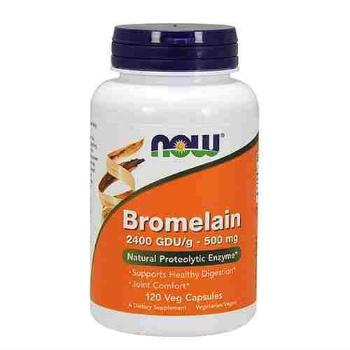 NOW Bromelain ( Bromelina ) - 120vcapsZdrowie i uroda > Poprawa Metabolizmu / Trawienia
