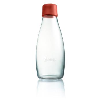 Ciemnopomarańczowa szklana butelka ReTap, 500 ml