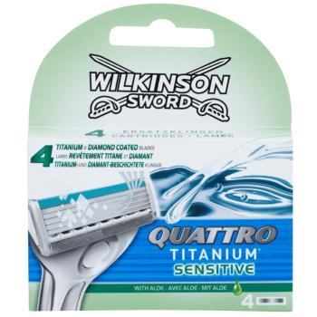 Wilkinson Sword Quattro Titanium Sensitive zapasowe ostrza 4 szt.