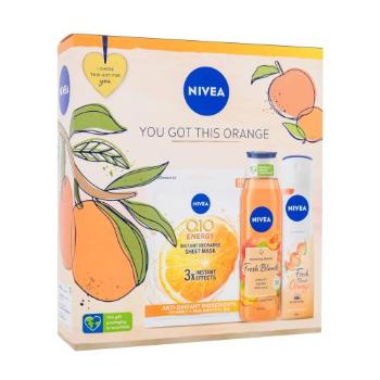 Nivea You Got This Orange zestaw Żel pod prysznic 300 ml + antyperspirant 150 ml + maseczka do twarzy 1 szt. dla kobiet