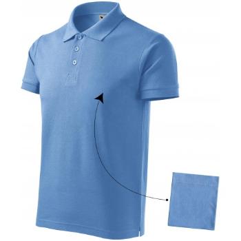 Elegancka męska koszulka polo, niebieskie niebo, 3XL