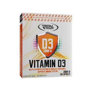 REAL PHARM Vitamin D3 2000IU - 60caps.