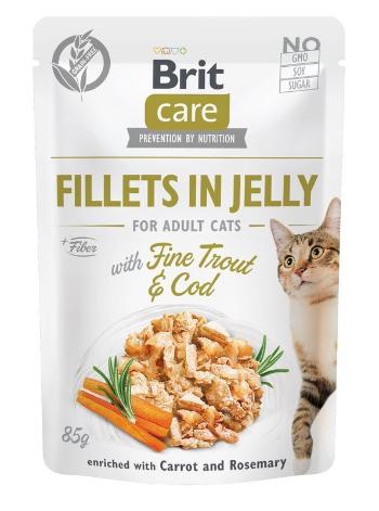 BRIT Care Fillets in Jelly with Fine Trout &amp; Cod 24 x 85 g Dorsz i pstrąg