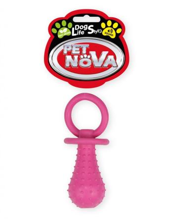 PET NOVA Smoczek z dzwonkiem dla psa aromat miętowy 14 cm różowy