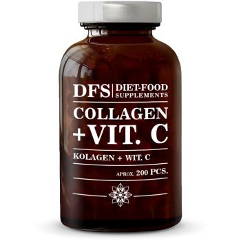 Diet-Food Supplements Collagen + Vity. C 300 mg żywność na stawy 200 caps.