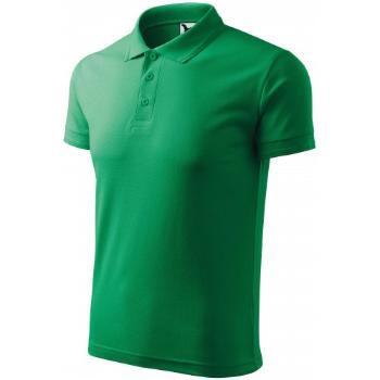 Męska luźna koszulka polo, zielona trawa, XL