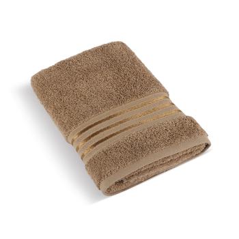 Bellatex Frotte ręcznik kąpielowy kolekcja Linie ciemnobeżowy, 70 x 140 cm