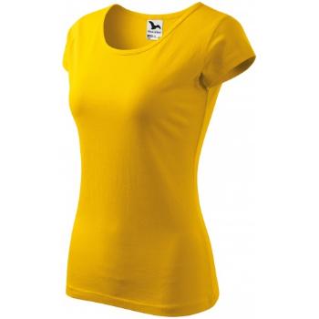 Koszulka damska z bardzo krótkimi rękawami, żółty, XL