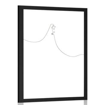 Plakat zwyczajne linie - 20x30 white