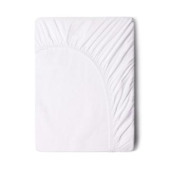 Białe bawełniane prześcieradło elastyczne Good Morning, 140x200 cm